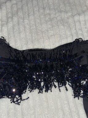 Black Sequin wrap around skirt